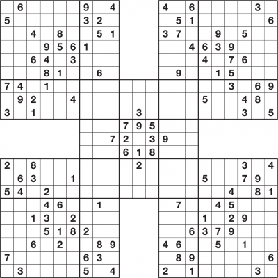 Samurai Sudoku example